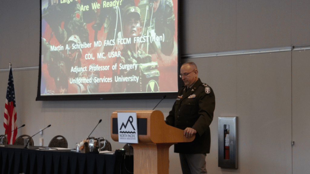 Dr. Martin A. Schreiber Calls for Stronger Civilian and Military Trauma Readiness at Regional Meeting
