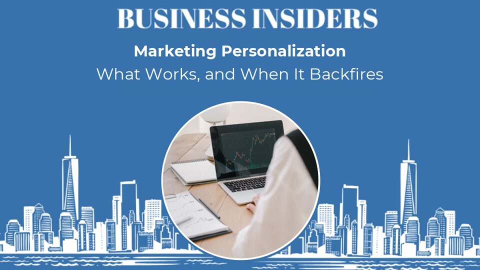 Marketer reviewing customer analytics charts on a laptop